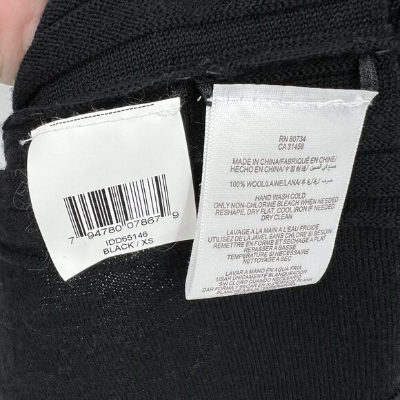 BCBGMAXAZRIA Black Turtleneck Belted Wool Fit & Flare Dress Size XS Career Work - Picture 5 of 5